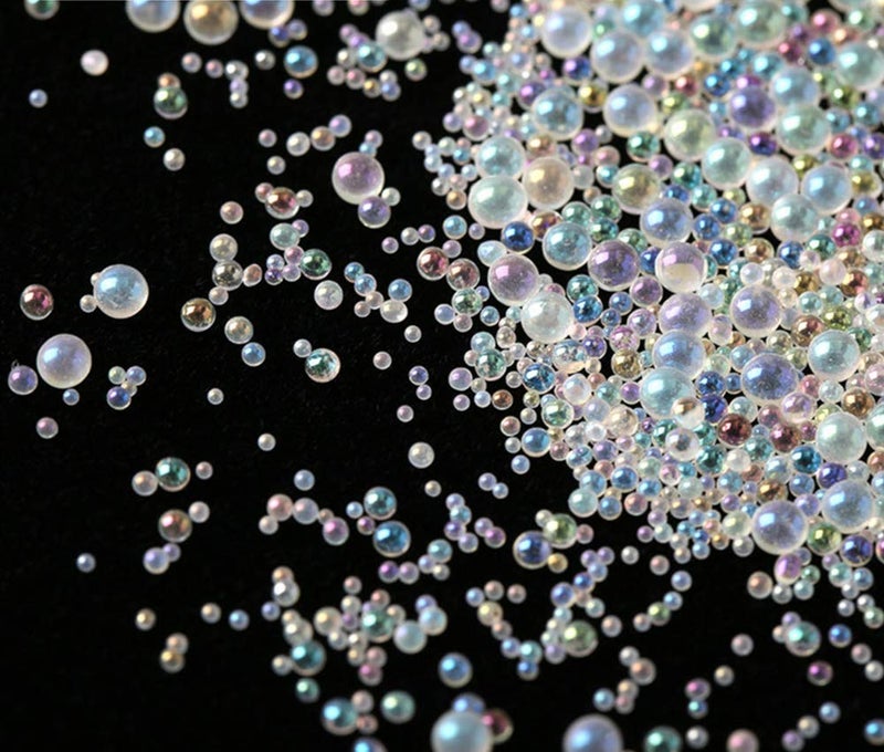 DyAi UV Resin Bubble Beads, DyAi 10 Bottles Water Droplet Bubble Beads, Magical Water Droplets, AB Miniature Bead, Resin Inclusion (Iridescent Color, 1mm to 2mm) - Image 1